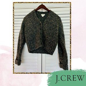 Gray w/ flecks J. Crew Wool Cardigan (I THINK vintage?)